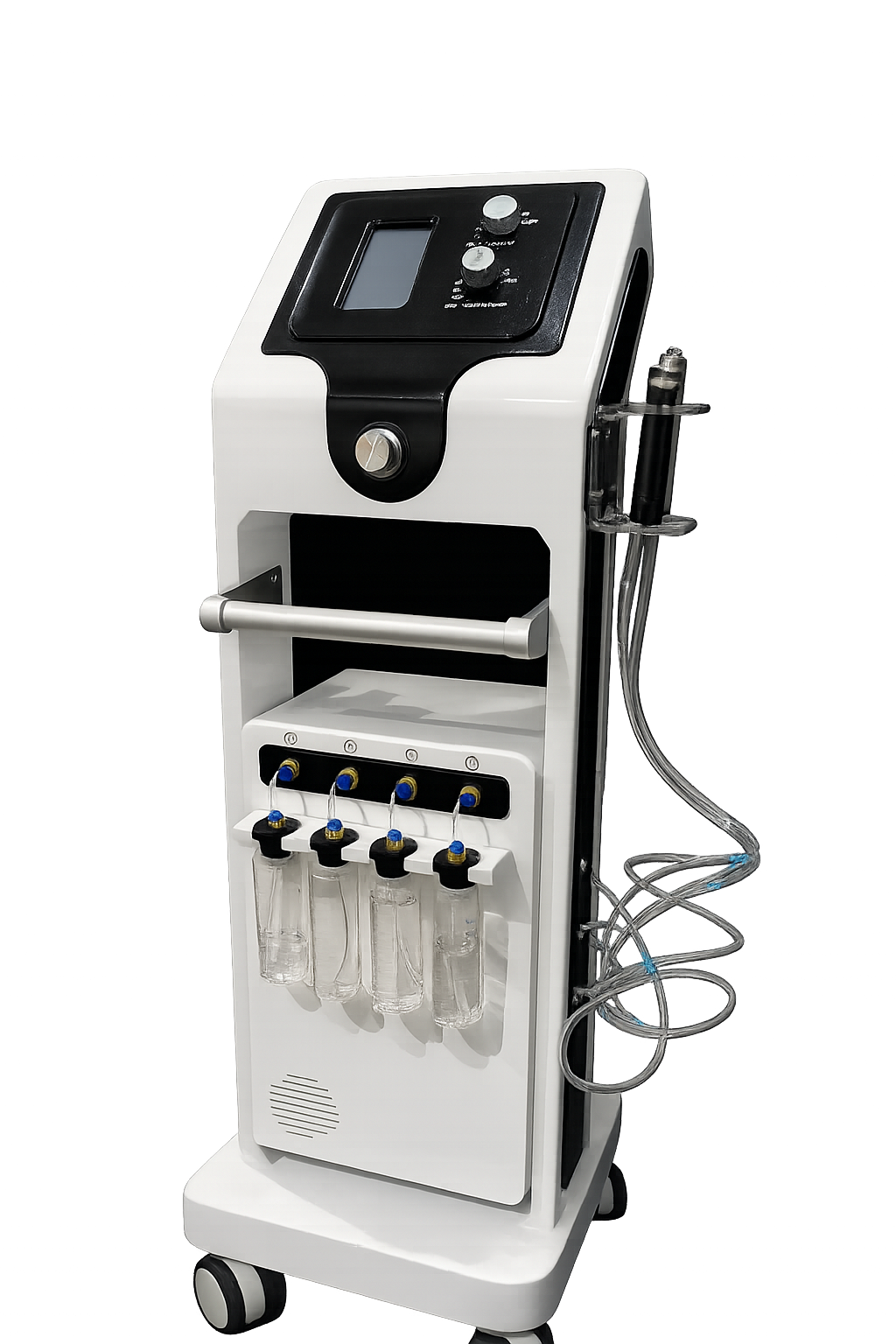 Professional hydrofacial machine for estheticians with hydradermabrasion and multi-modality facial system